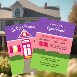 Petite Maison Rose Fun Open House Invitation