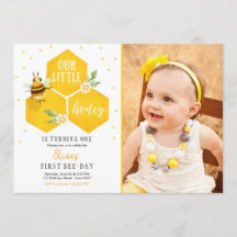 Petite Miel Invitation Anniversaire Bee Day Bee Pa