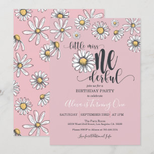 Petite Miss ONEderful Daisy Invitation Anniversair