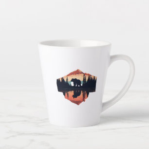 Petite Mug Latte - Scene Serene Mountain, 12 oz