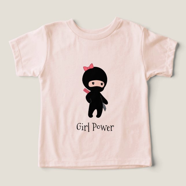 Petite Ninja fille Citation Girl Power (Design Recto)