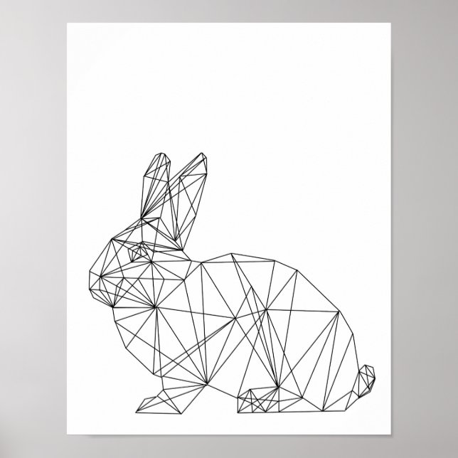 Petite nourricière lapin lapin minimal art mural (Devant)