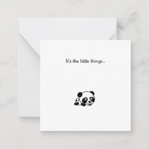 Petite Panda Bear Mini Remerciements Carte Note