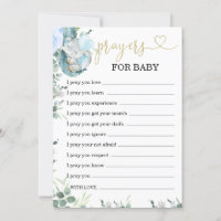 Petite Peanut Elephant Prière Pour Carte Bébé