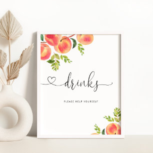 Petite pêche douce Boissons vous aider Poster