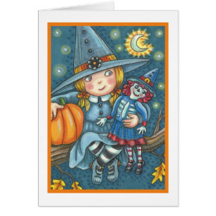 PETITE PEU DE TÉMOIGNAGE ET DE DOLL HALLOWEEN CART