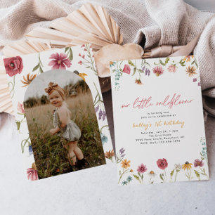 Petite photo Fleur sauvage Invitation d'anniversai