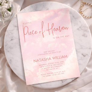 Petite pièce du ciel Sky Pastel Pink Invitation