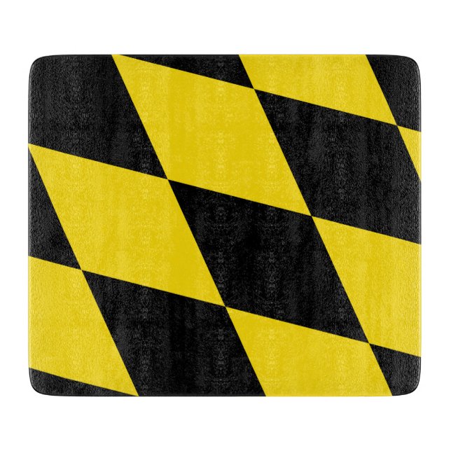 Petite planche à découper en verre avec drapeau de (Devant)