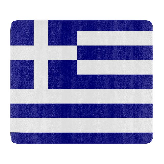 Petite planche à découper en verre avec drapeau de (Devant)