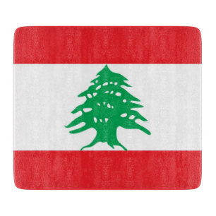 Petite planche à découper en verre avec drapeau du