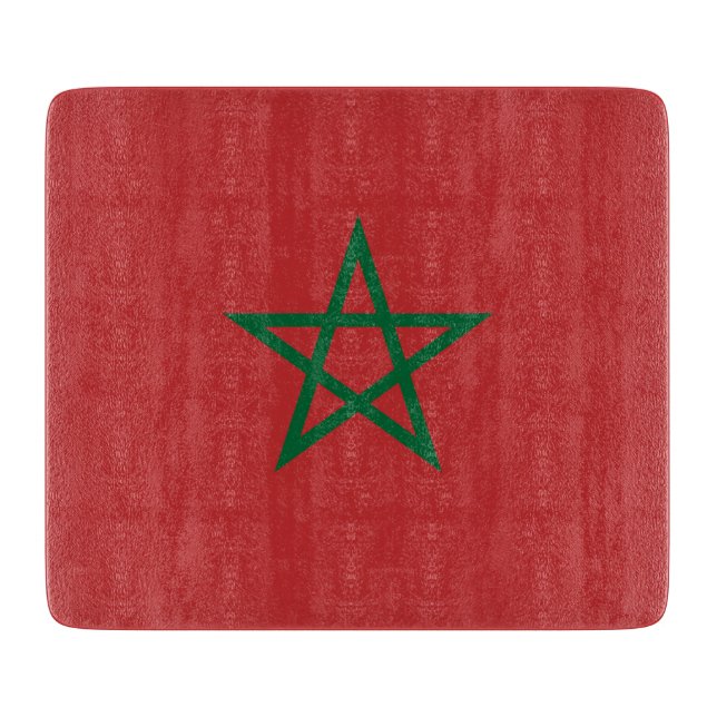 Petite planche à découper en verre avec drapeau du (Devant)