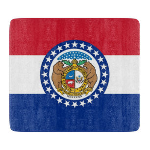 Petite planche à découper en verre avec drapeau du