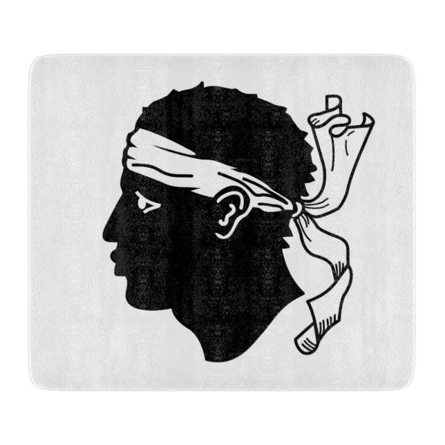 Petite planche à découper en verre- drapeau de la  (Devant)