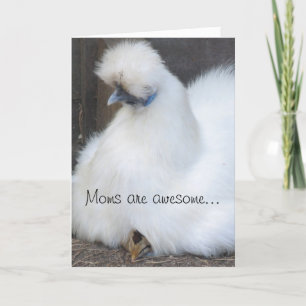 Petite poussette / poulet Carte de la fête des mèr