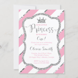 Petite princesse Invitation d'anniversaire Pink & 