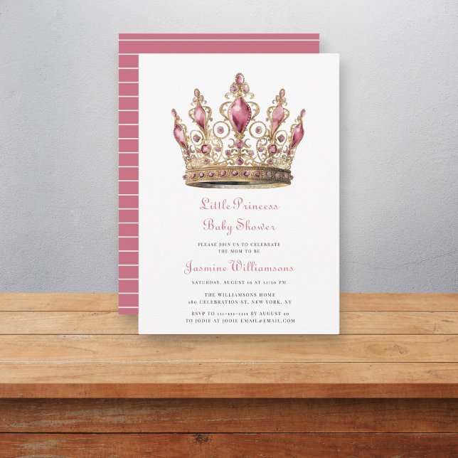 Petite princesse moderne baby shower Invitation (Créateur téléchargé)