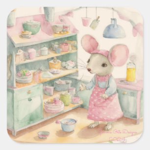Petite souris autocollant de balle de cuisine