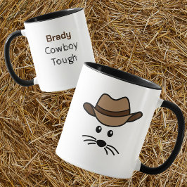 Petite souris personnalisable Cowboy Mug