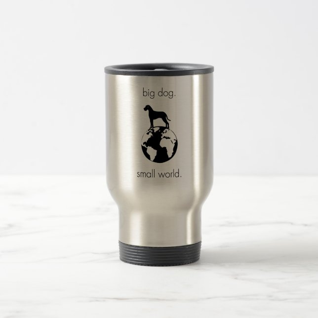 Petite tasse de voyage du monde de grand chien (Centre)