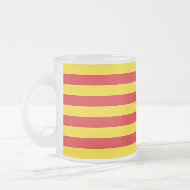 Petite tasse en verre dépoli avec drapeau de Catal (Gauche)