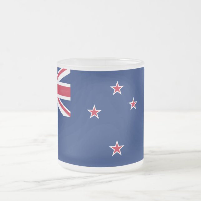 Petite tasse en verre dépoli avec drapeau de la No (Centre)