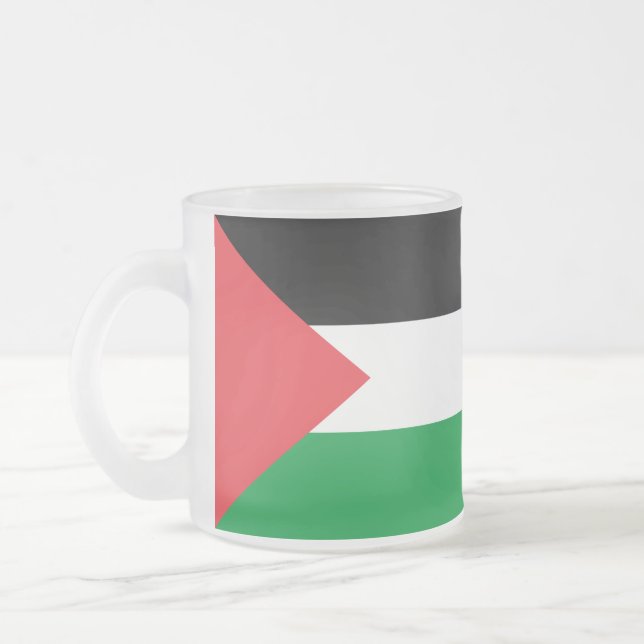 Petite tasse en verre dépoli avec drapeau de la Pa (Gauche)