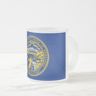 Petite tasse en verre dépoli avec drapeau du Nebra
