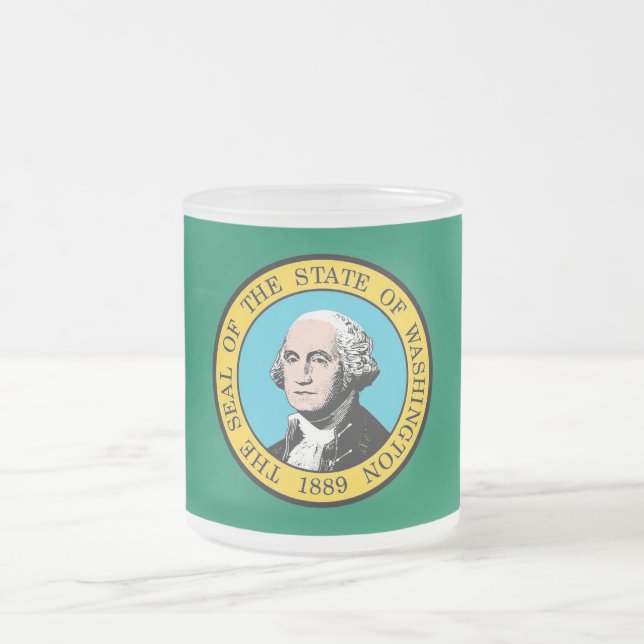 Petite tasse en verre dépoli avec le drapeau Washi (Centre)