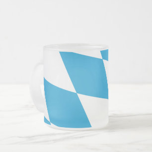 Petite tasse en verre dépoli - drapeau de la Baviè