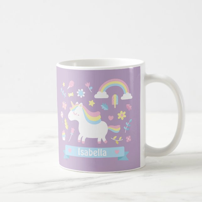 Petite tasse mignonne de filles d'arc-en-ciel de (Droite)
