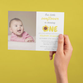 Petite tournesol 1er anniversaire Invitation