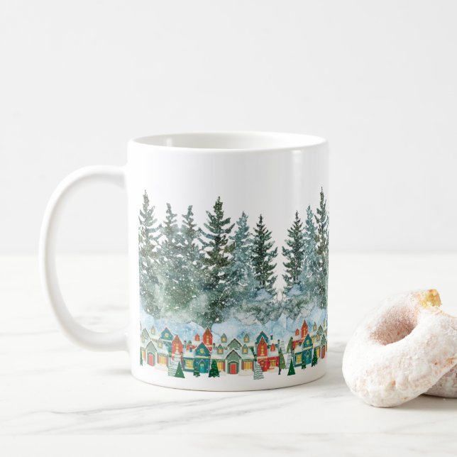 Petite ville de Winter Mug (Avec donut)