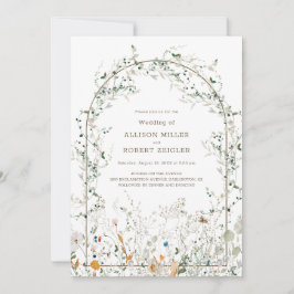 Petite Wildblume Arch Wedding Einladung