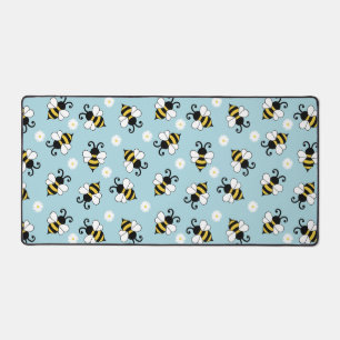 Petites abeilles mignonnes et fleurs marguerites m