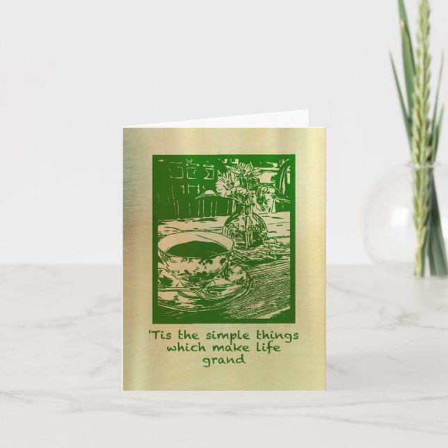 Petites choses simples, carte de note pliée de 4 p (Devant)