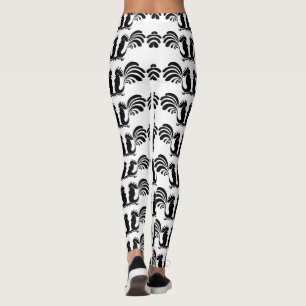 Petites coqs amusantes Année 2017 Leggings