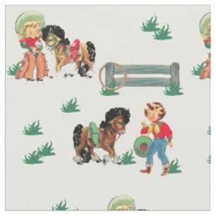 Petites cow-girls occidentales avec le tissu de