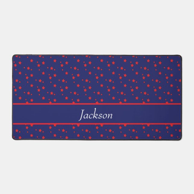 Petites étoiles rouges sur bleu (Recto)