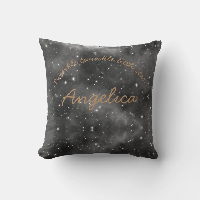 Petites étoiles scintillantes coussin personnalisé (Recto)