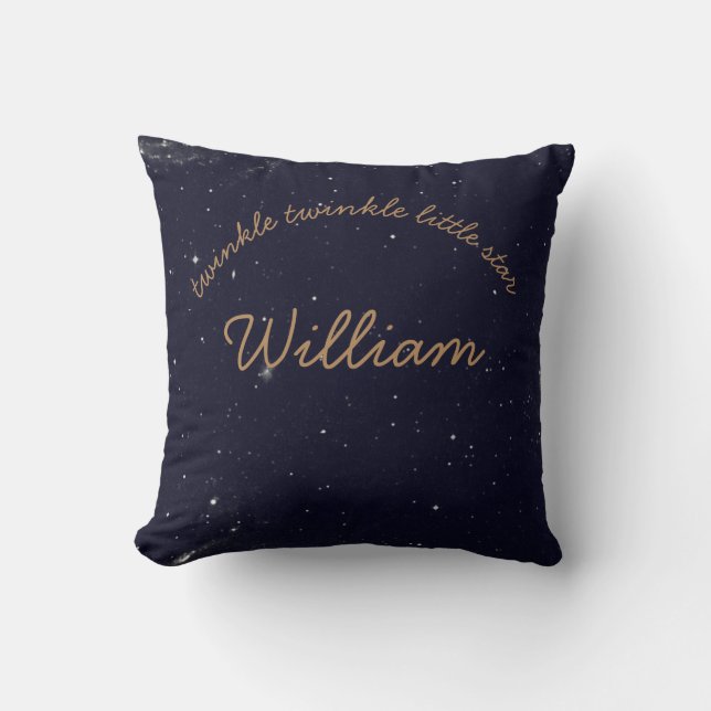 Petites étoiles scintillantes coussin personnalisé (Recto)