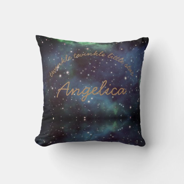 Petites étoiles scintillantes coussin personnalisé (Recto)