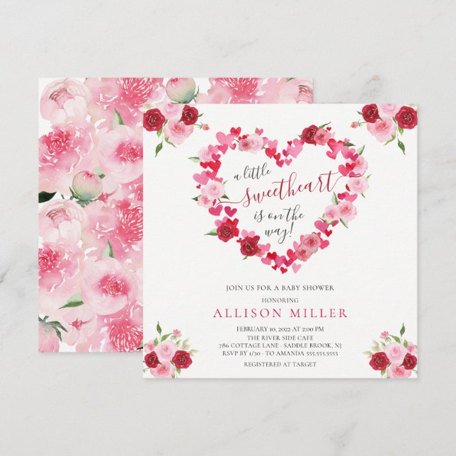 Petites filles amies Baby shower Invitation (Devant / Derrière)