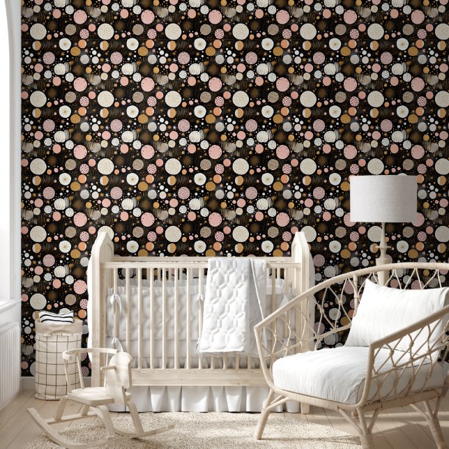 Petites filles stars motifs pépinière Papier peint (Enfants)