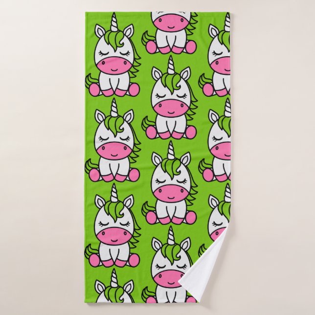 Petites filles Unicorn Pony (Serviette de bain)