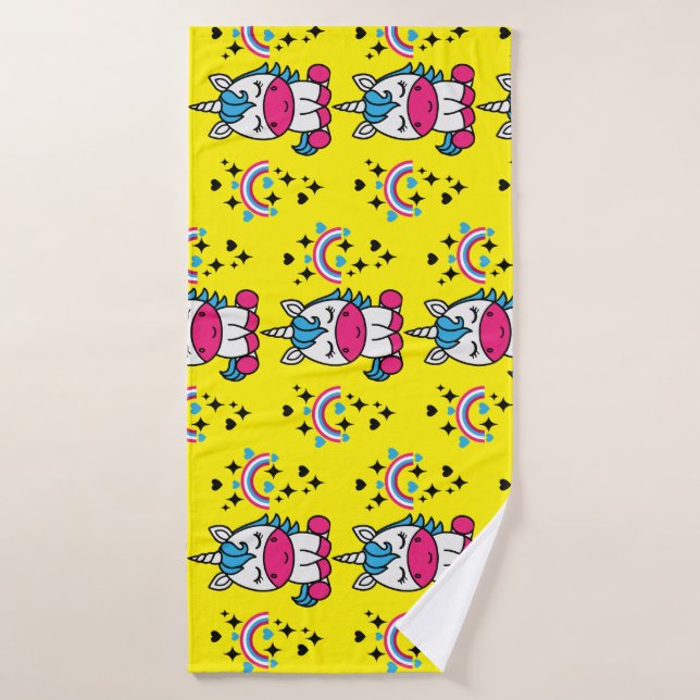 Petites filles Unicorn Pony (Serviette de bain)