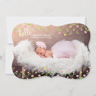 Petites fleurs PK et faire-part de naissance de