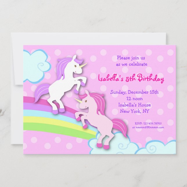 Petites invitations de fête d'anniversaire de (Devant)