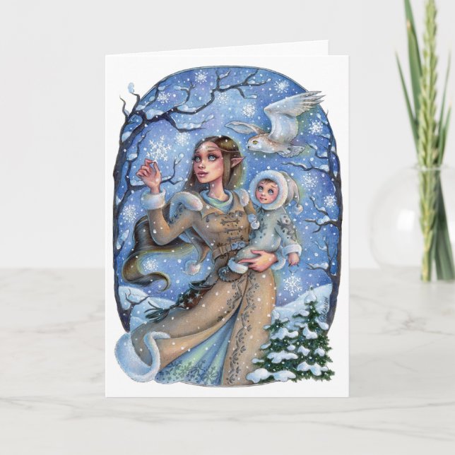 Petites Merveilles Carte de voeux pliée elven hive (Devant)