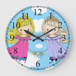 Petites princesses jumelles Horloge Little Girls